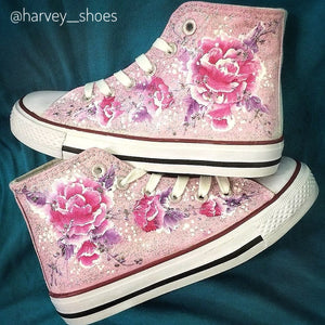 PINK FLOWERS  SHOES